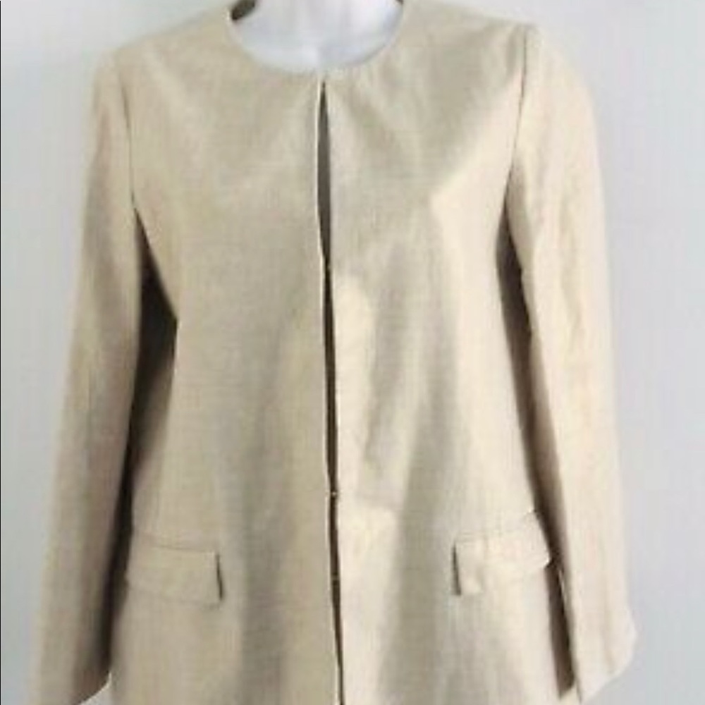 ZARA Gold brushed linen jacket